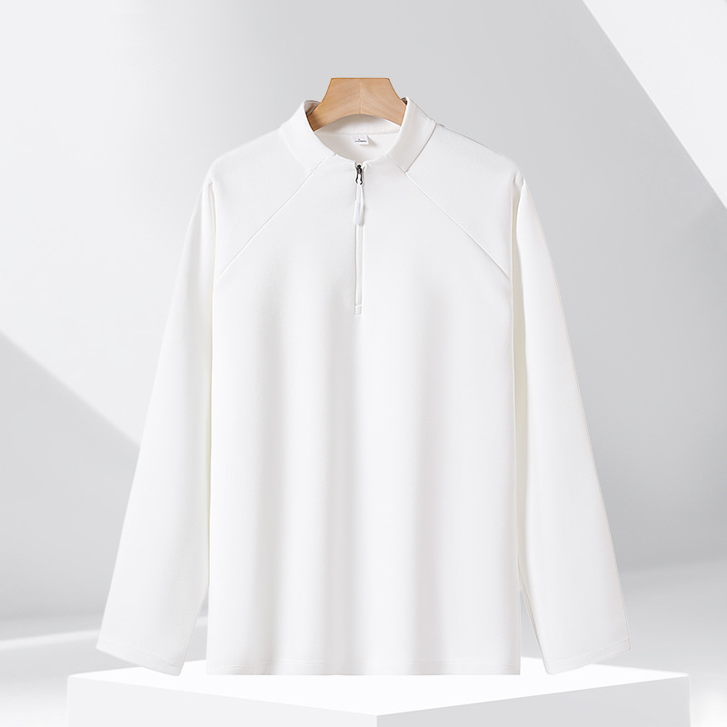 Halbreißverschluss-Sweatshirt mit Stehkragen, 320g