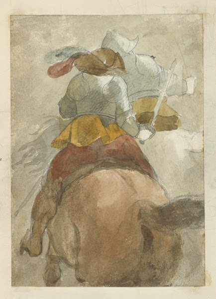 Armored figure on horseback 1840