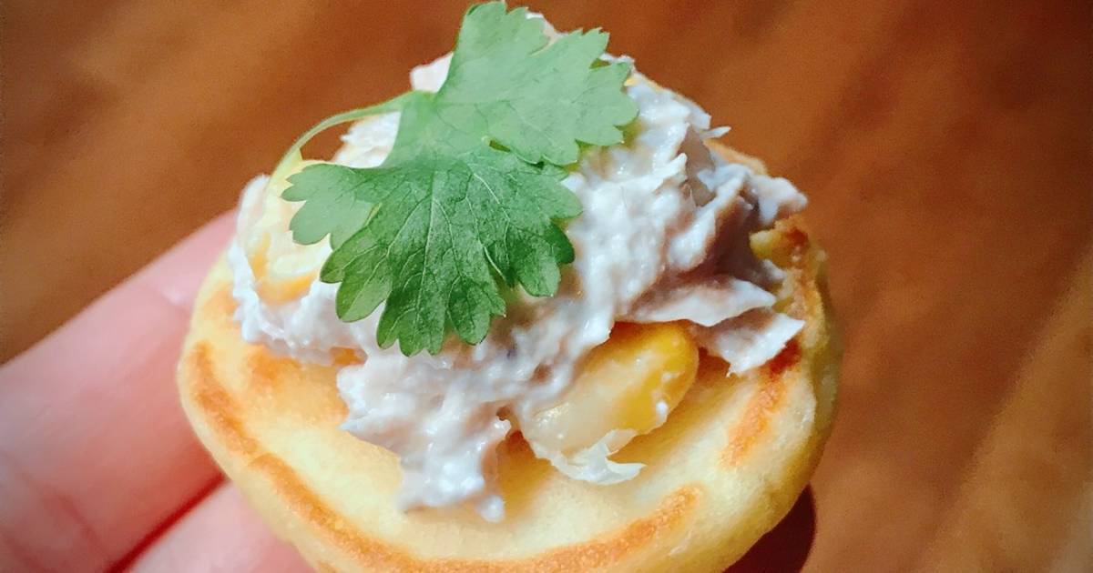 Blinis Topping Cá Ngừ Mayonaise Bắp Ngọt