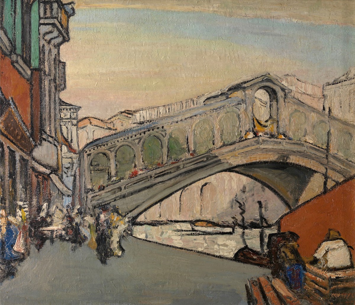 The Rialto Bridge in Venice 1913