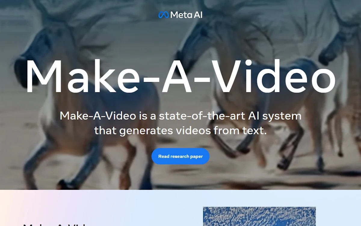 Captura de Make a Video by Meta