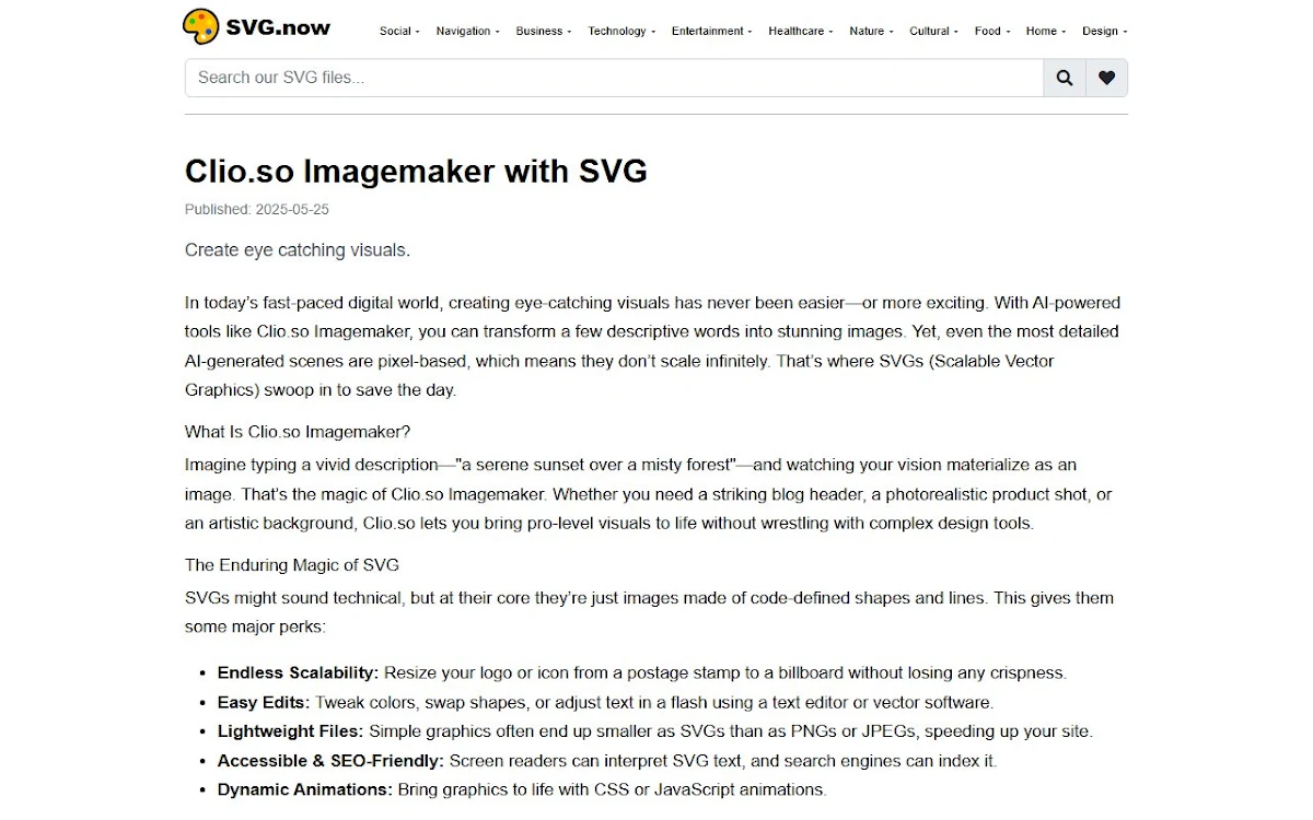 Captura de Clio Image Maker