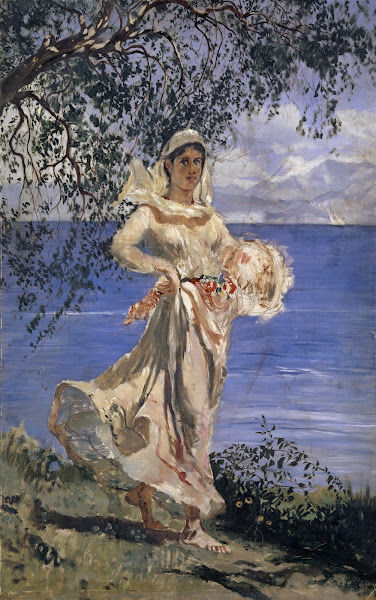 Young Woman in Full Figure at a Lake shore Diamantina 1884