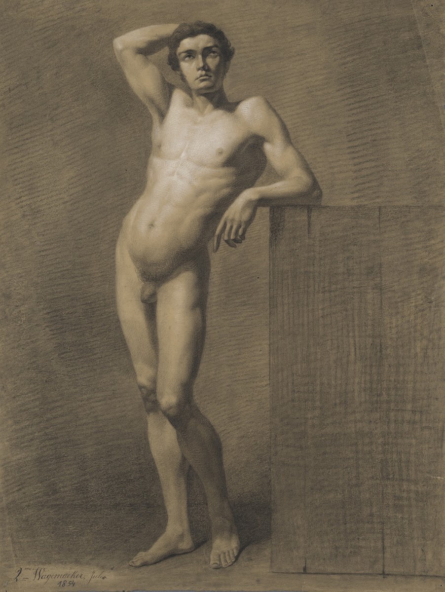 Standing male nude 1854