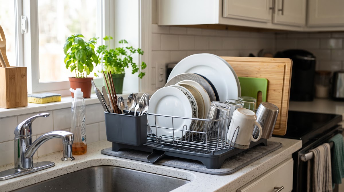 Best Dish Drying Racks for Small Kitchens (2026) - BEST BUDGET — IN CONTEXT