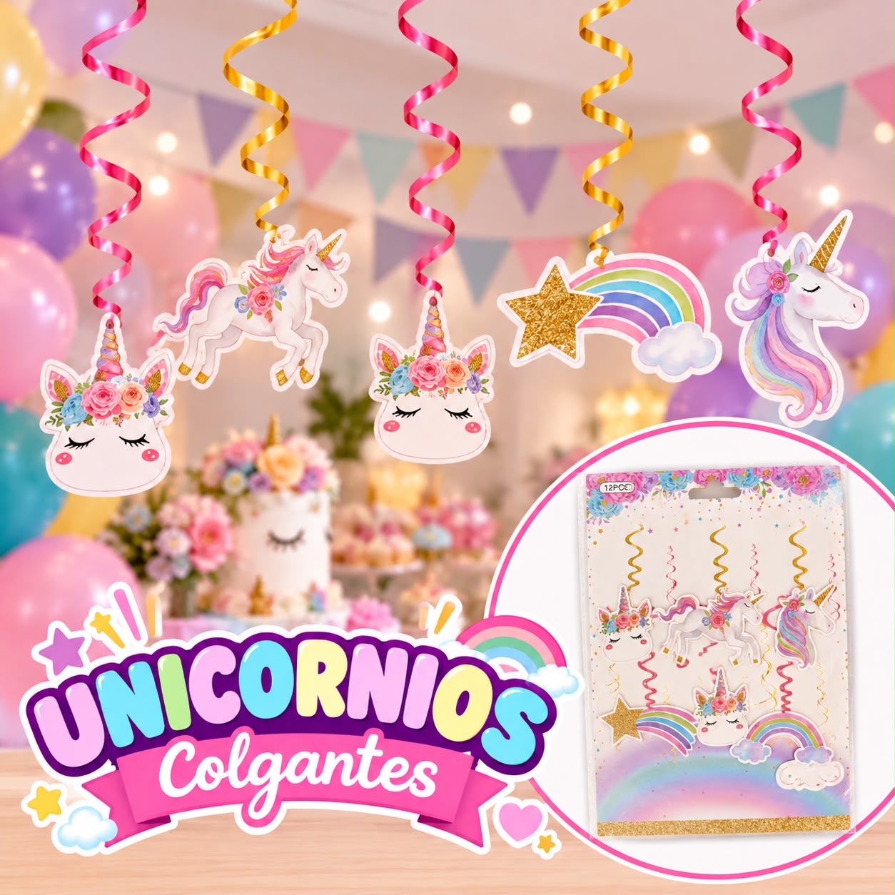 Unicornios colgantes decorativos