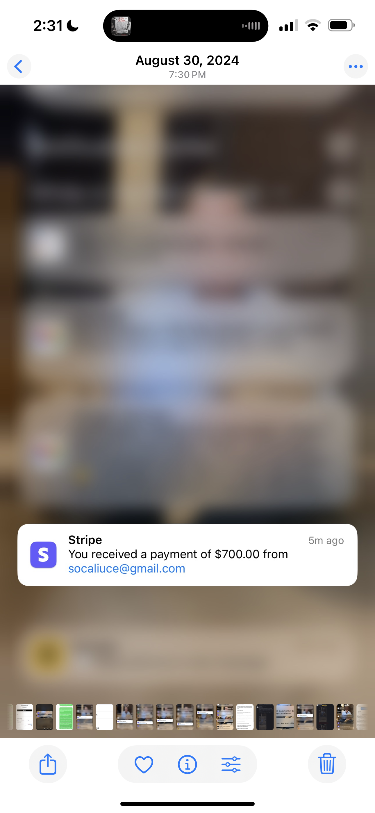 Stripe — active client payments
