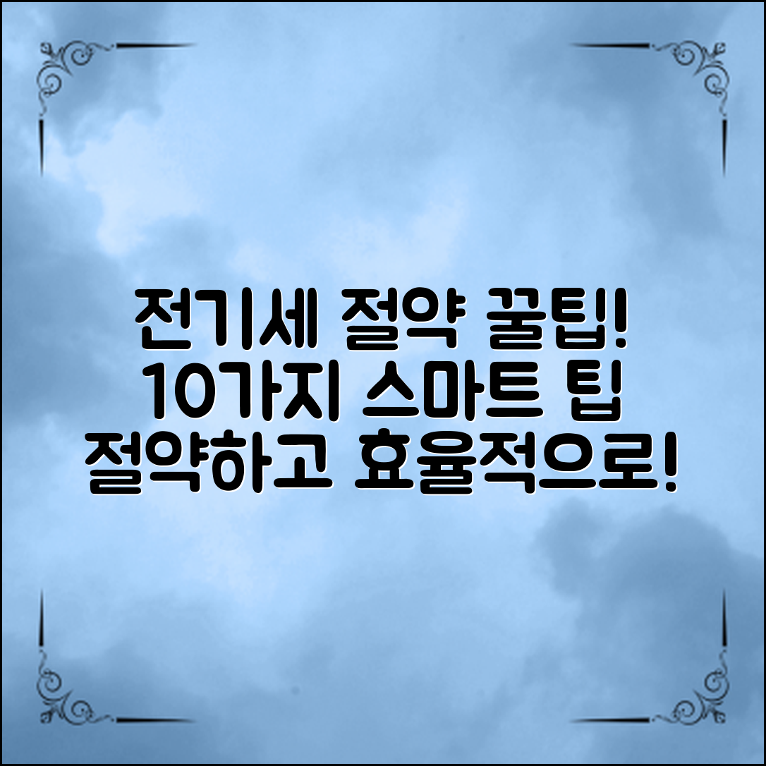 전기세 절약 방법 10가지로 가볍게 절약하기!