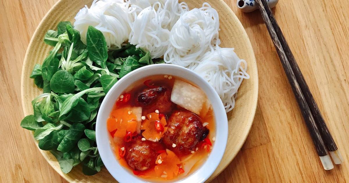 Bún Chả Hà Nội (Version thiếu rau thơm và xài đường cỏ ngọt ăn kiêng)