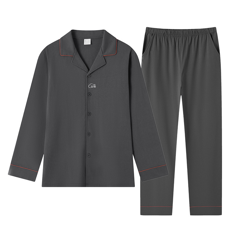 Paar-Pyjama-Set, Baumwollstrick, mit Brustpolster