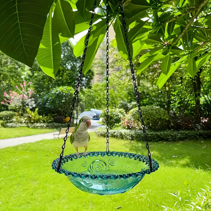 Hanging Bird Bath and Feeding Station