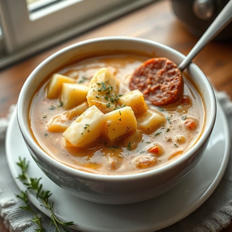 Creamy Sweet Potato and Sausage Soup – Easy Homemade Comfort Food in 40 Minutes