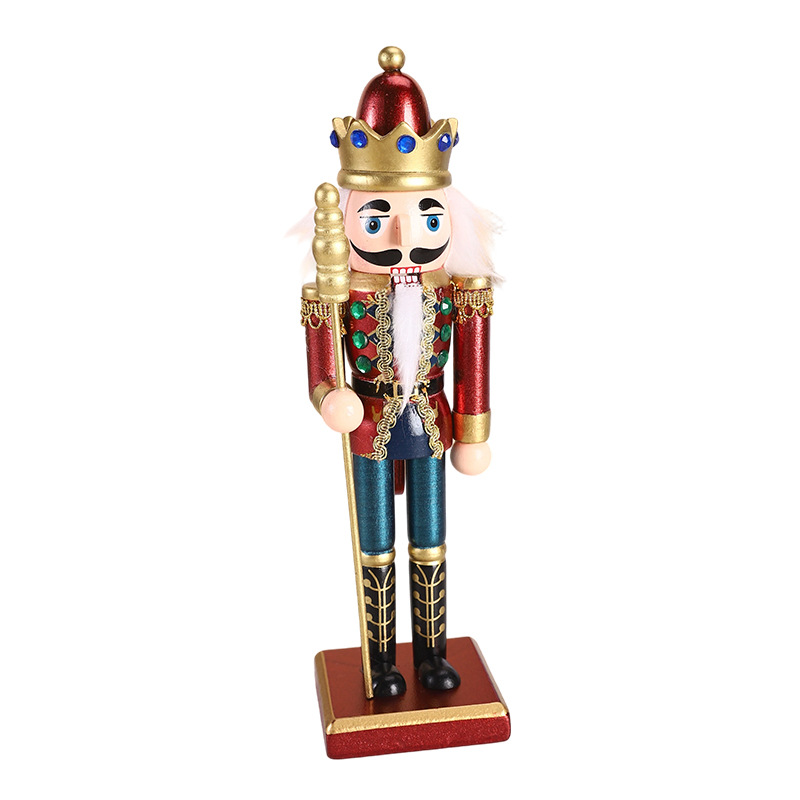 Wooden Nutcracker Figure, 25 cm, European Style