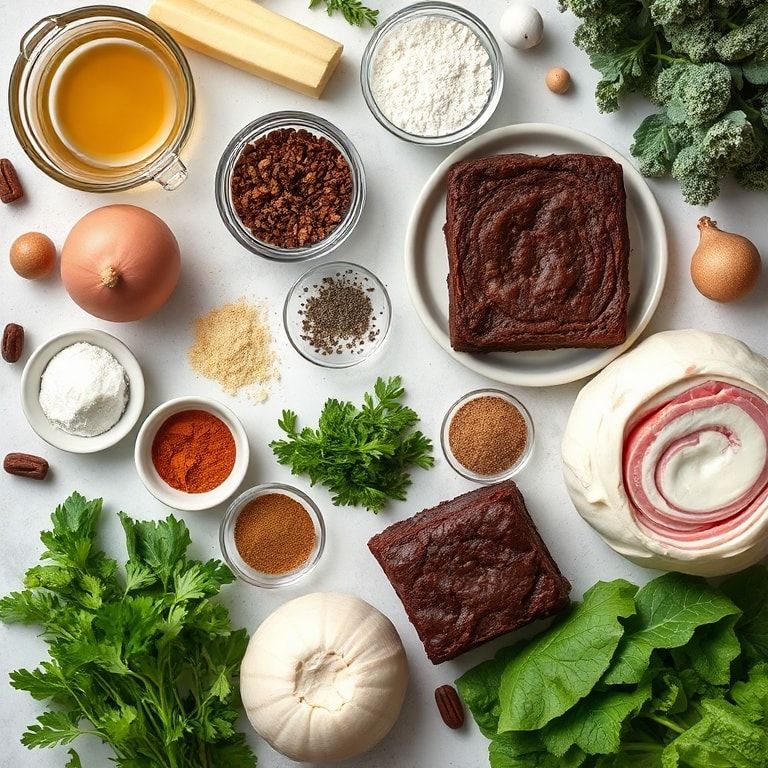 Ingredients for Valentine Brookies (Fudgy Brownie & Sugar Cookie Swirl) – Easy Homemade Treat