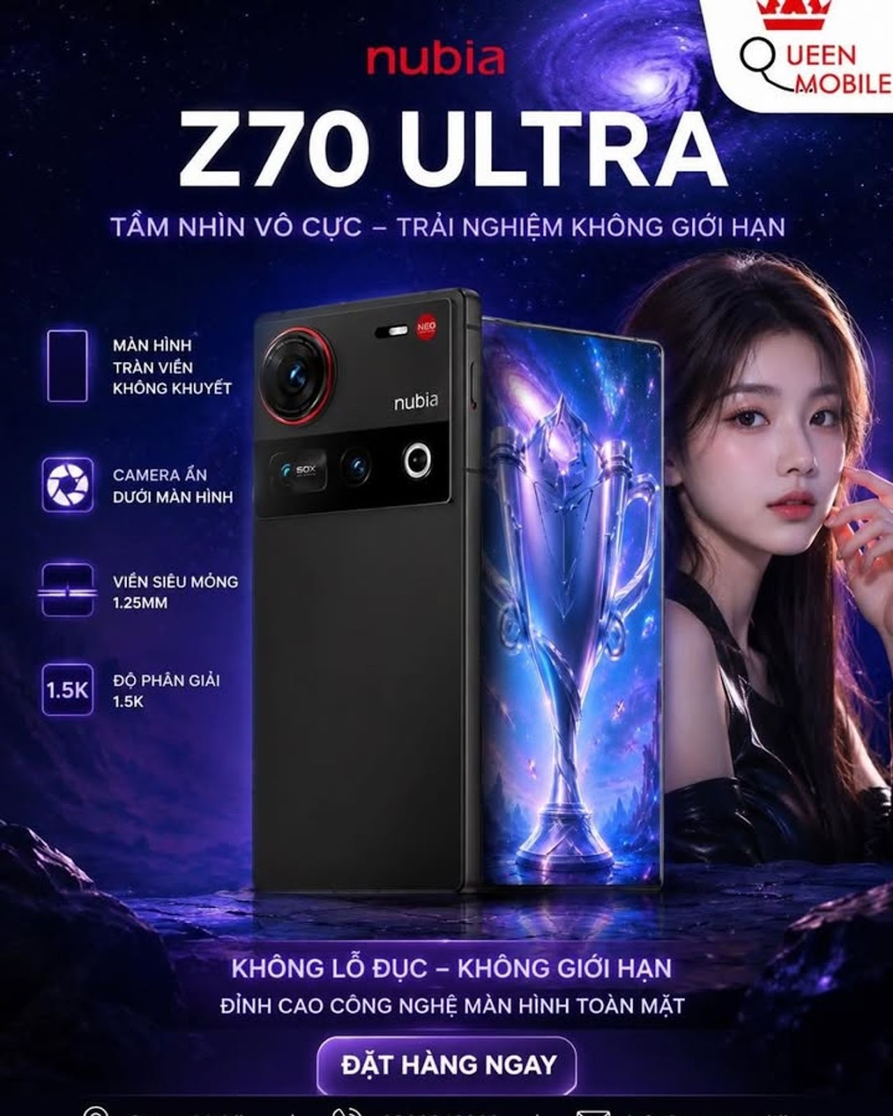 Nubia Z70 Ultra Officially Causes Fever With Flawless Screen, New Generation Hidden Camera