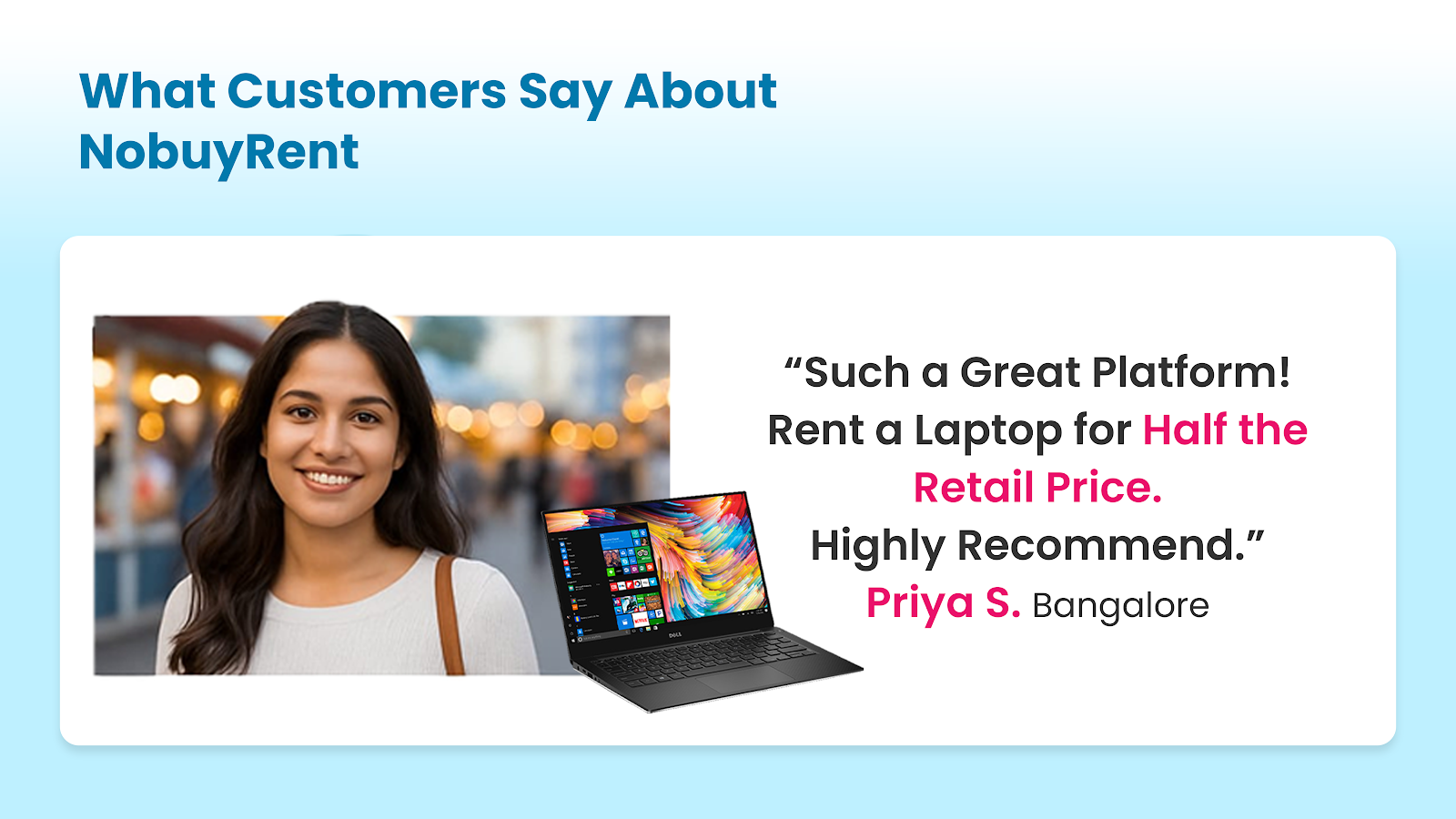 Illustrate of customer feedback on NobuyRent