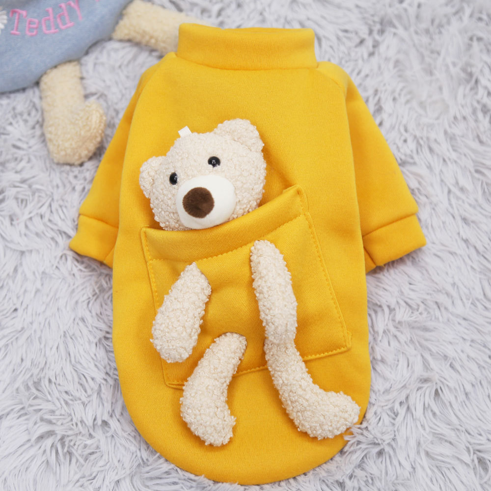 Fleece sweater for small dogs and cats with a striped pattern