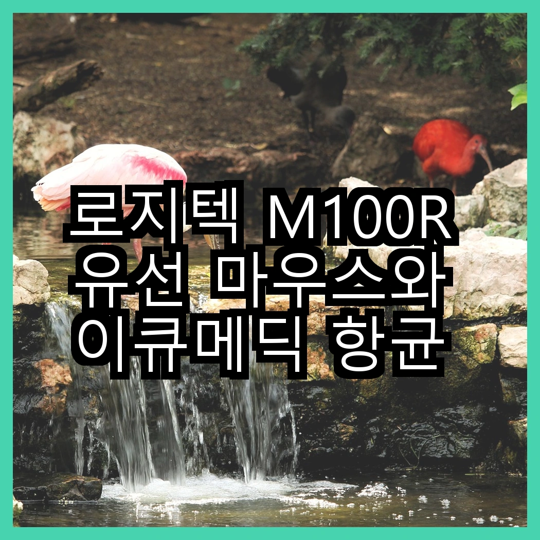 로지텍 M100R 유선 마우스와 이큐메딕 항균 마우스 패드 Sanitize-P1, 당신의 작업 환경은 얼마나 깨끗할까요? 썸네일