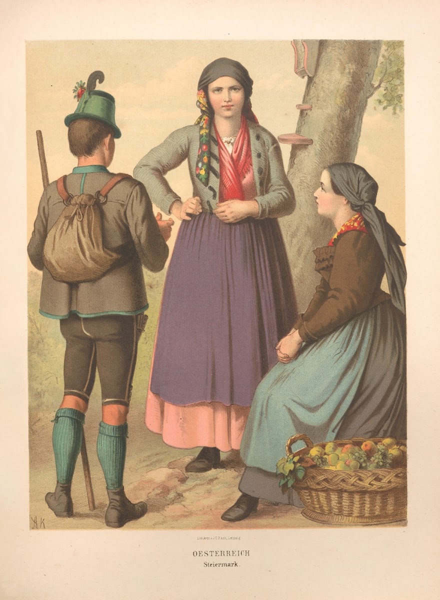 Deutsche Volkstrachten Pl64 1870