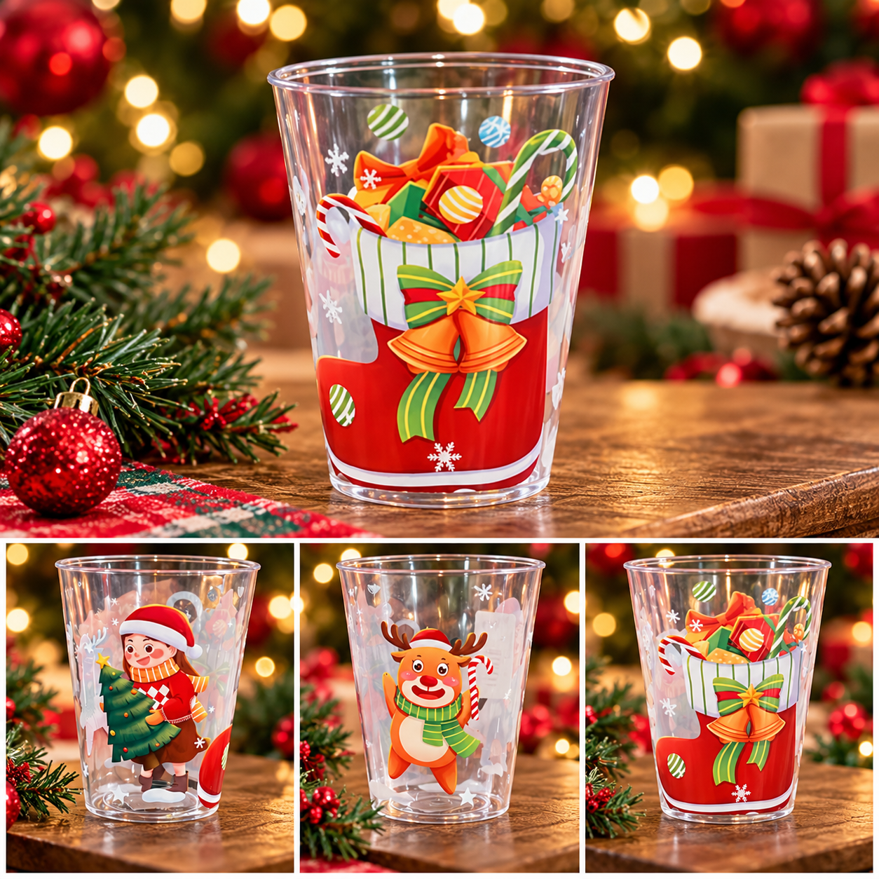 Vasitos Navideños Decorativos – Diseños Surtidos