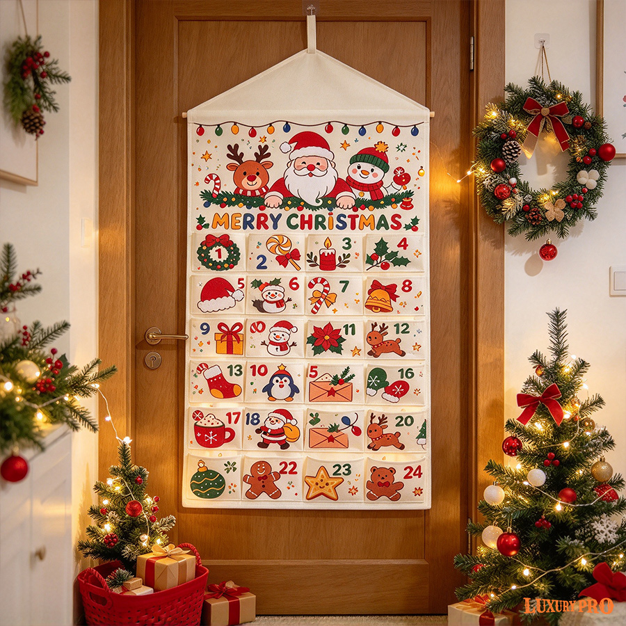 Triangular Style - Christmas Advent Calendar Hanging Pouch