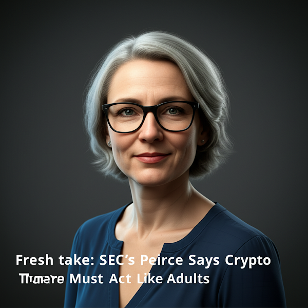 Fresh take: SEC's Peirce Says Crypto Traders Must Act Like Adults