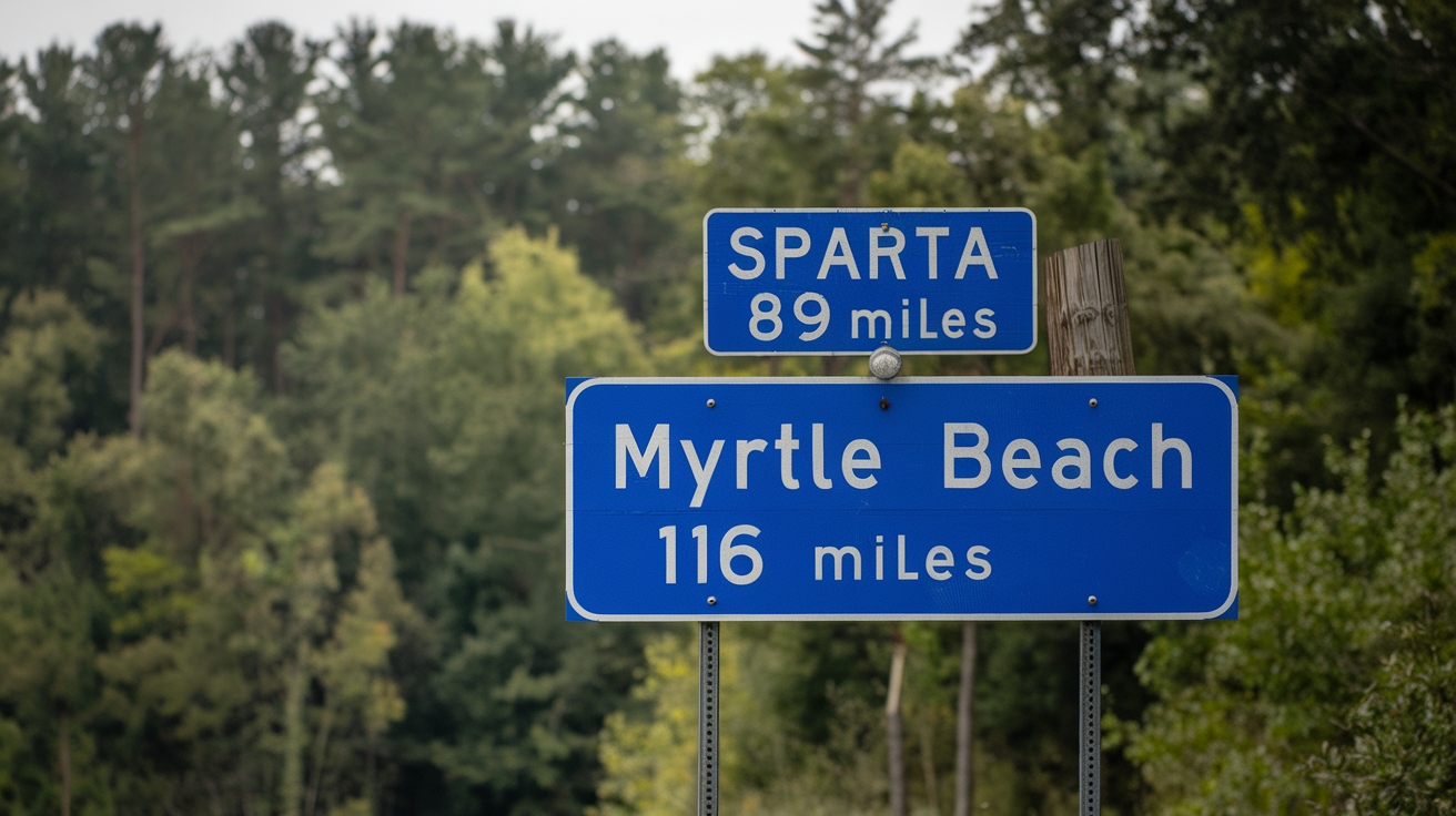 Distance from Sparta NC to Myrtle Beach SC & Travel Tips