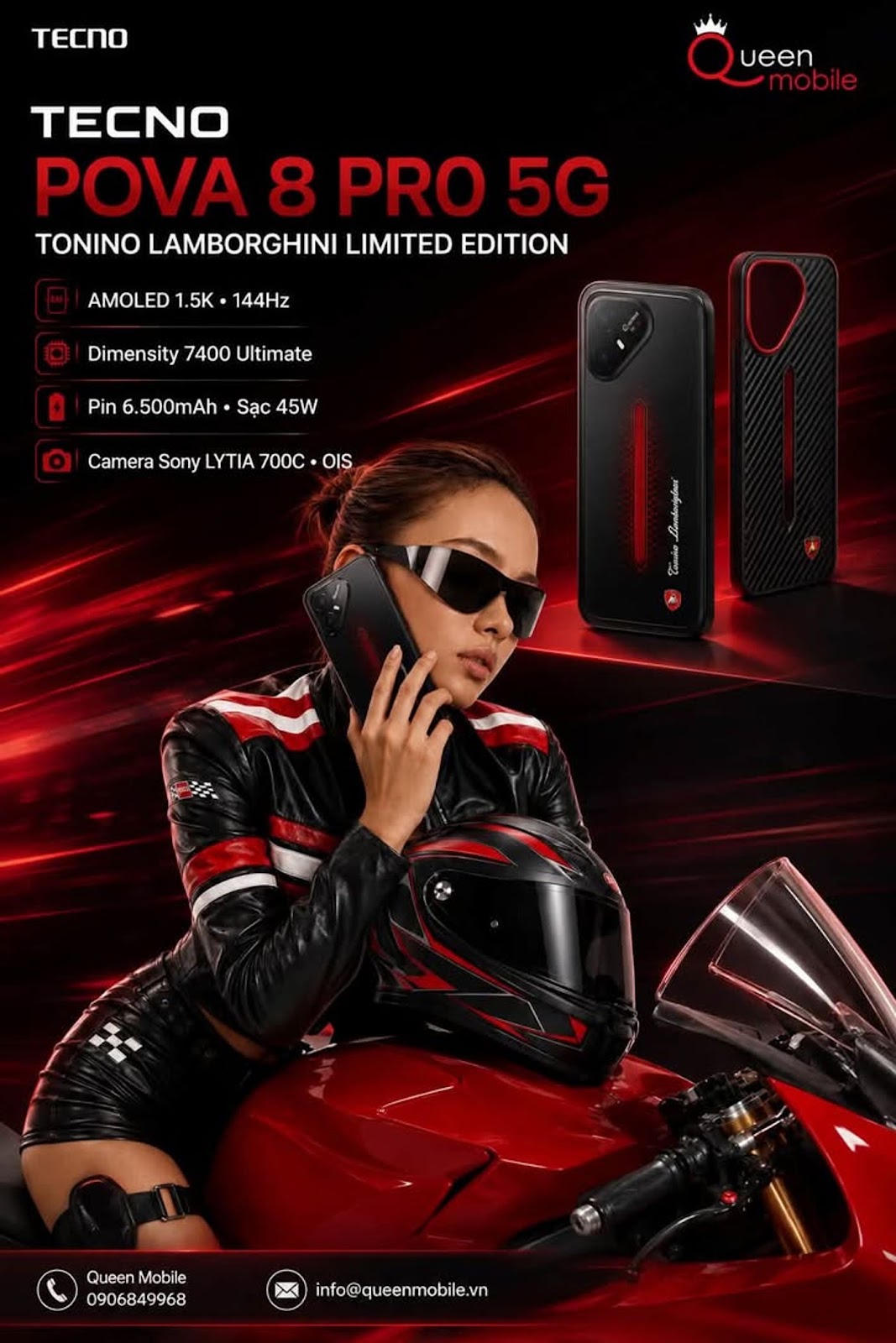 TECNO POVA 8 Pro 5G Tonino Lamborghini Limited Edition ra mắt tại Thái Lan, giá từ khoảng 12,6 triệu VND #TECNO #POVA8Pro5G #ToninoLamborghini #LimitedEdition #ĐiệnThoạiGaming #Dim