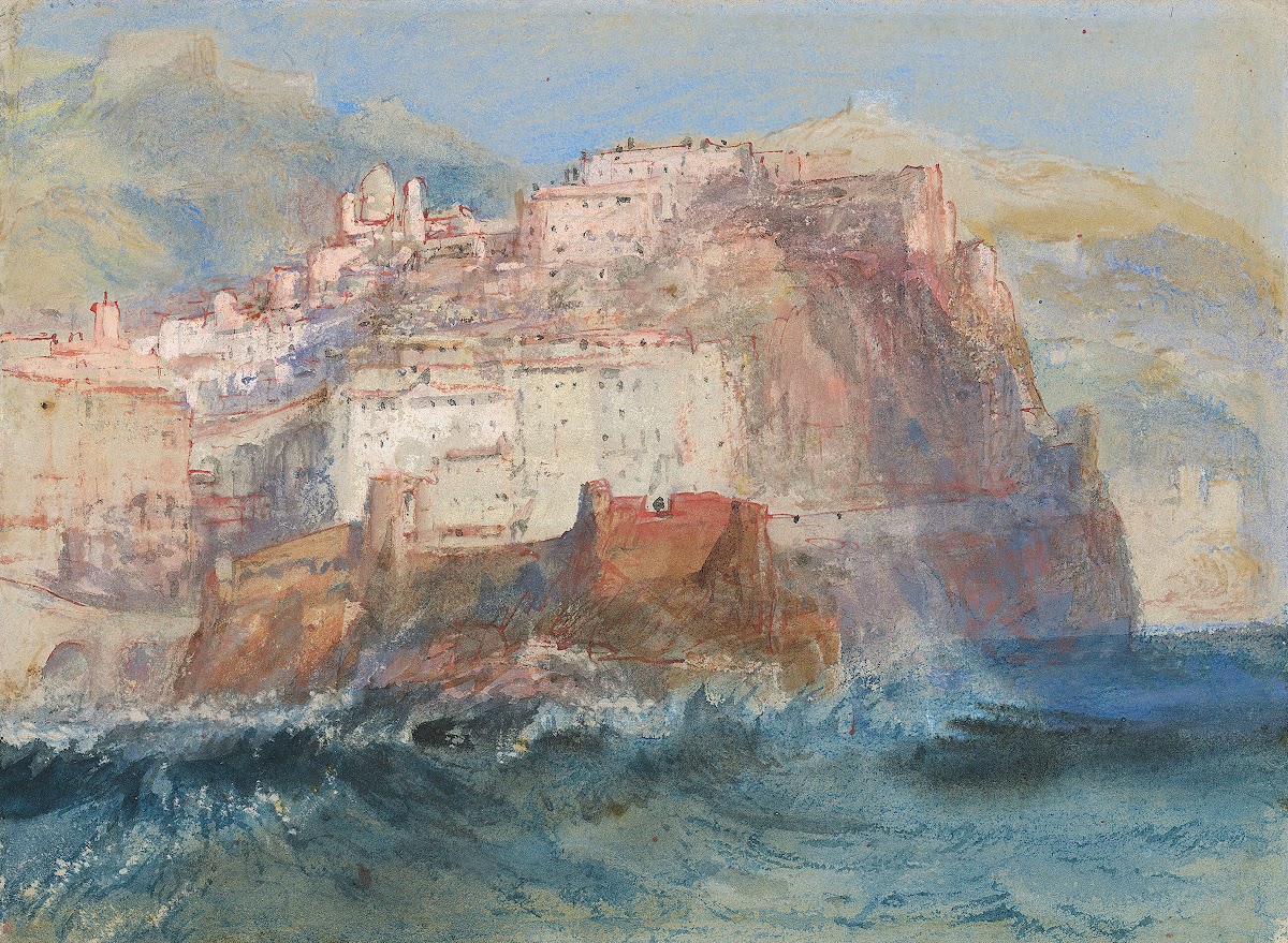 Genoa from the Sea looking up to the Church of Santa Maria Assunta in Carignano