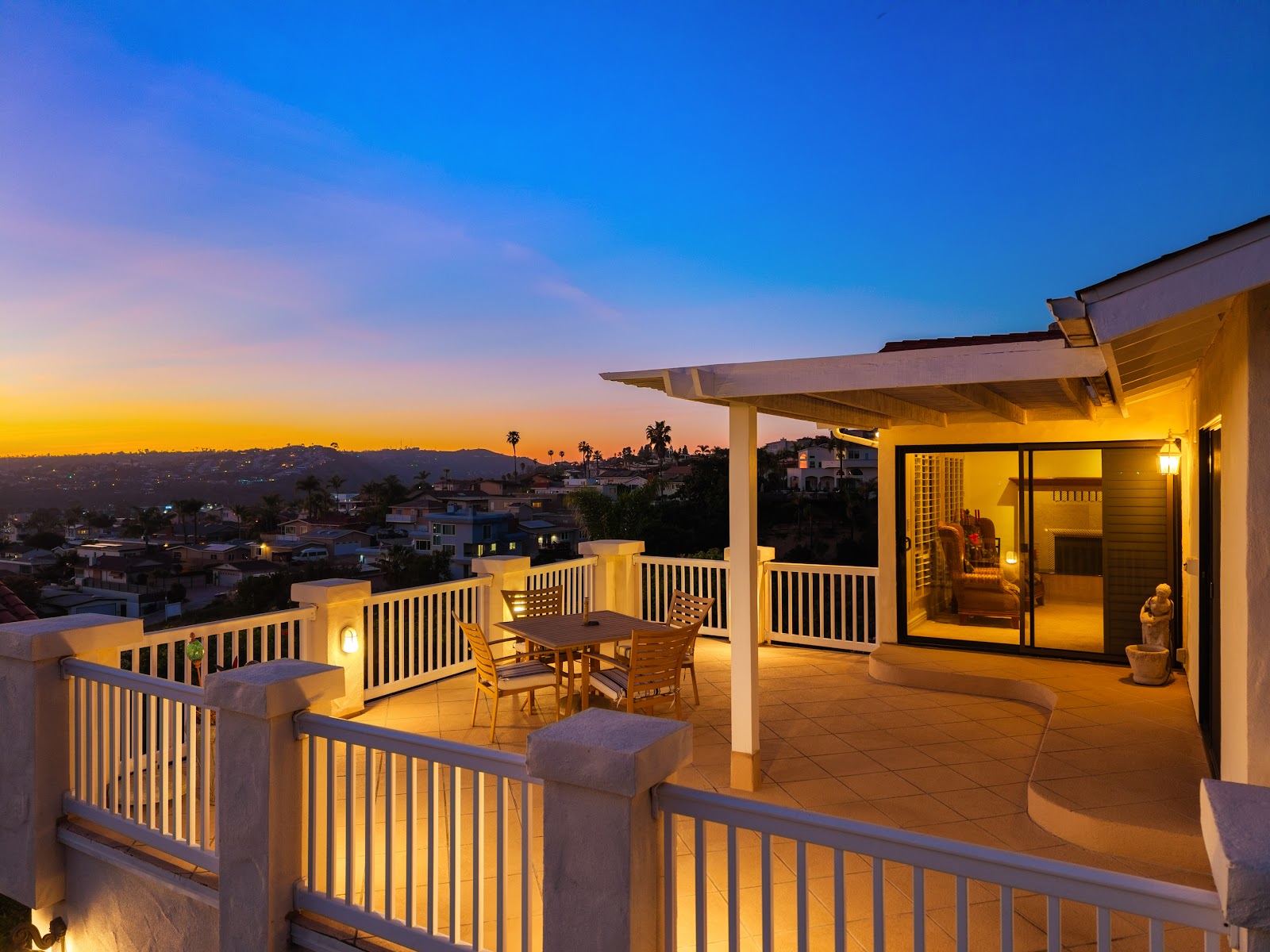 3602 Ticonderoga – View Deck at Dusk