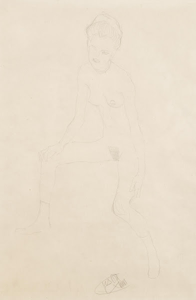 Sitting female nude c 1904