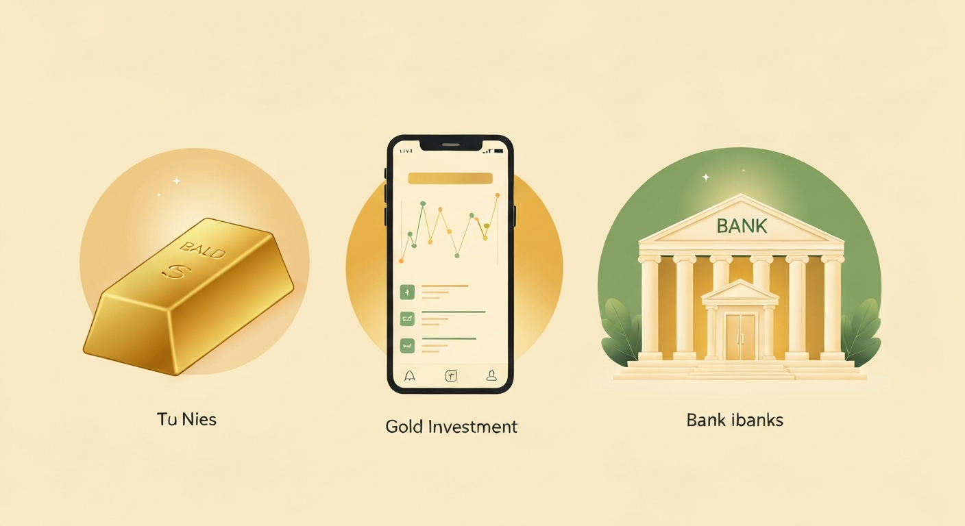 금 투자 방법 비교 일러스트