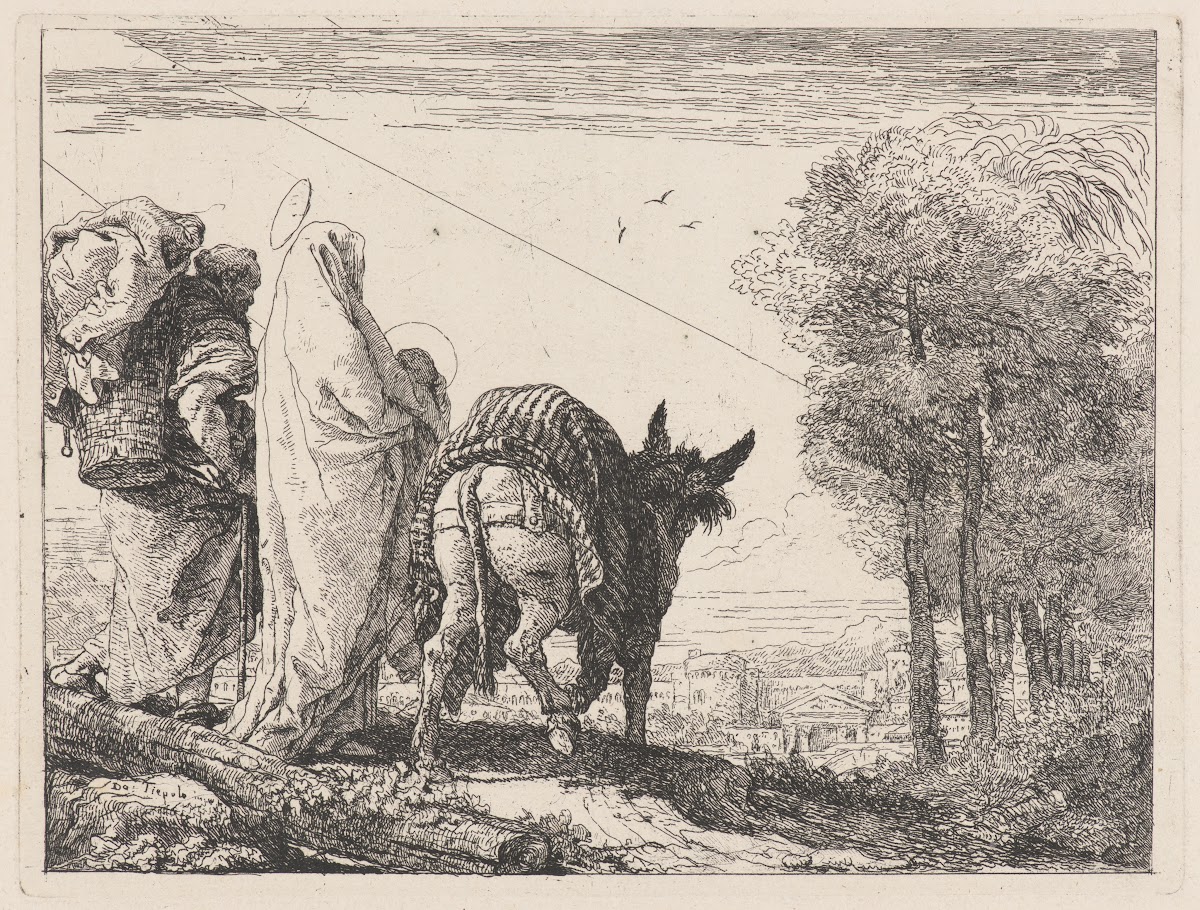 The Flight with the Holy Family at the Left 17501753