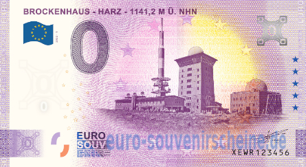 Billet 0€ BROCKENHAUS - HARZ 1141,2 M Ü. NHN