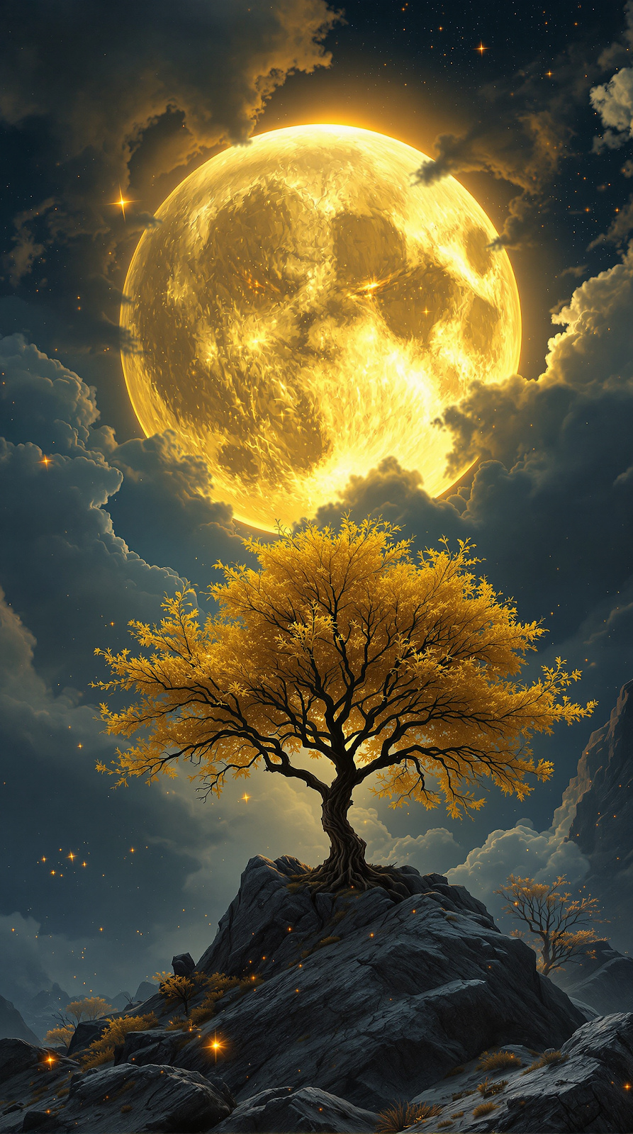 Yellow Moon Tree Photo