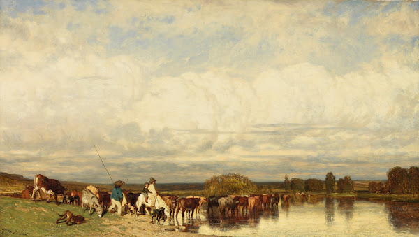 Cows Crossing a Ford 1836