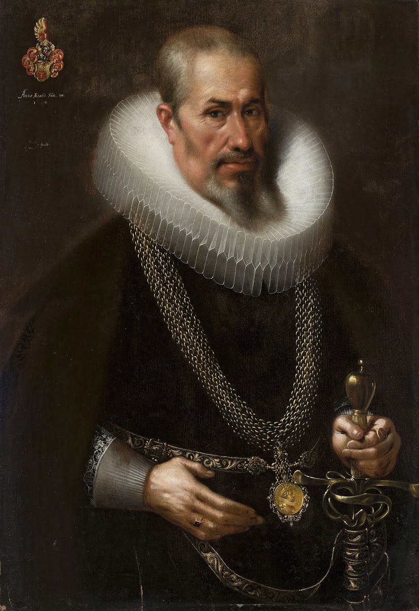 Portrait of a man in a frill