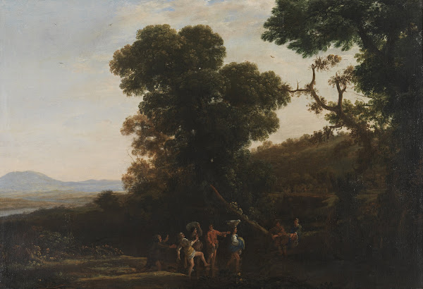 Landscape with Figures Wading Through a Stream 1636   1637