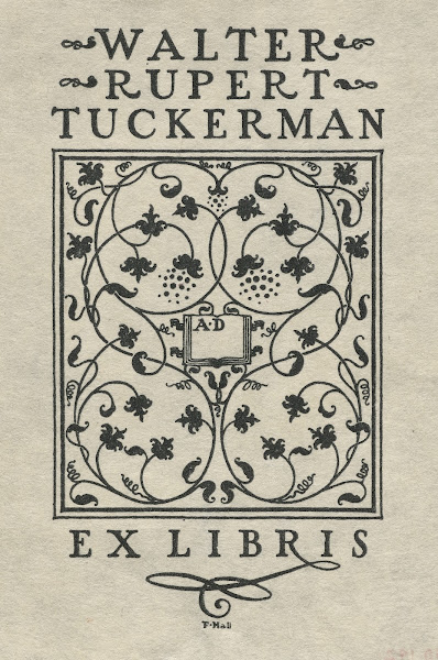 Walter Rupert Tuckerman Ex Libris inscribed