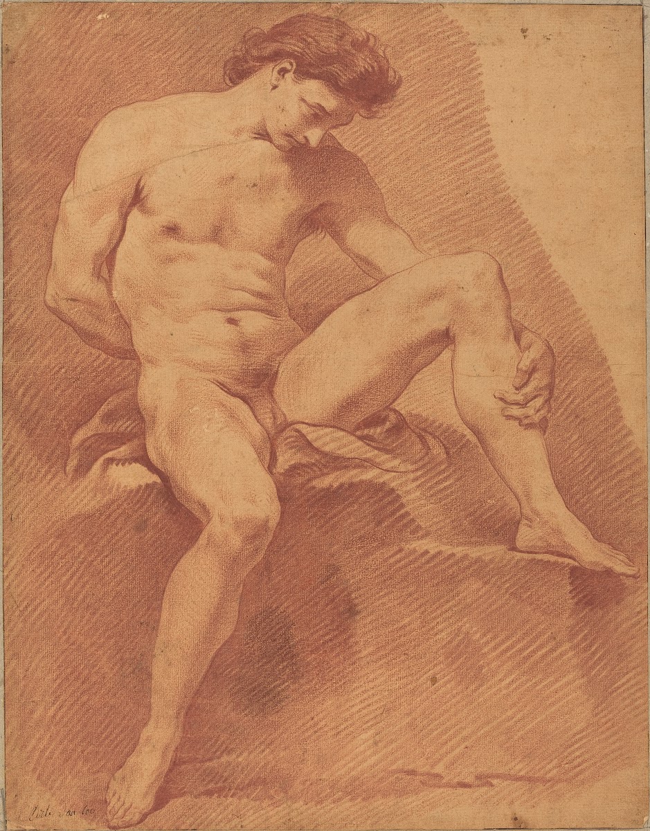 A Seated Male Nude