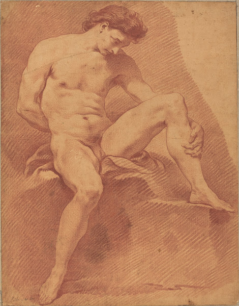 A Seated Male Nude