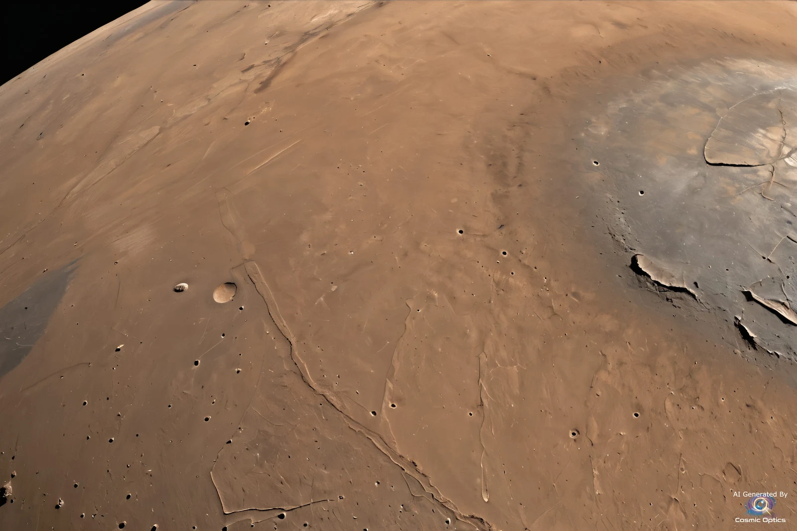 An authentic, photorealistic astronomical photograph of the planet Mars in deep space. A highly deta_00034