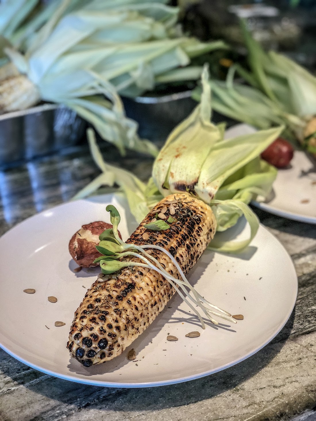 The Session — fire-charred corn