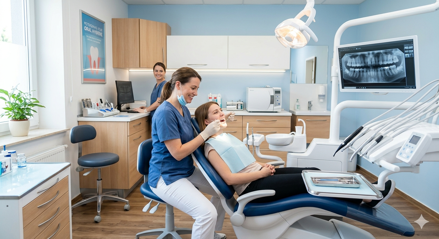 Patient treatment setup at Pratap Dental Clinic