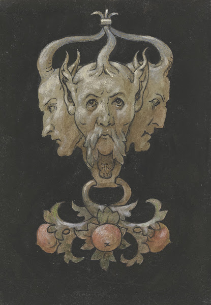 Three satyr masks 1887