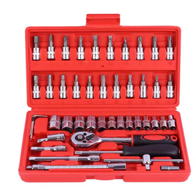 Ratschenschlüssel-Steckschlüssel-Set 46-teilig Modell 1103