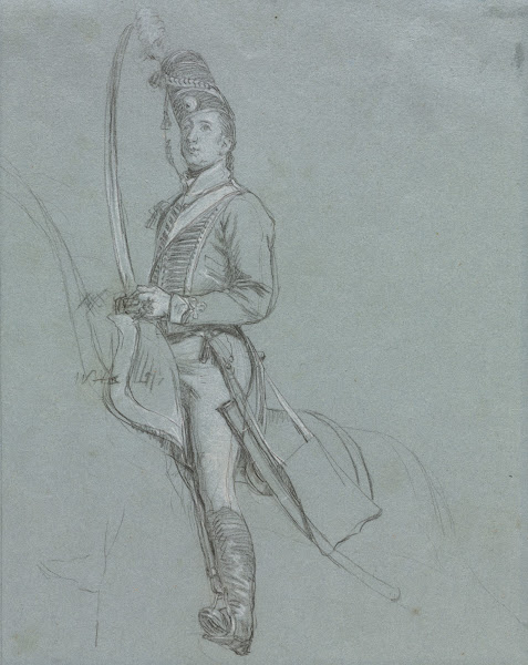 A Hussar Officer on Horseback 1812