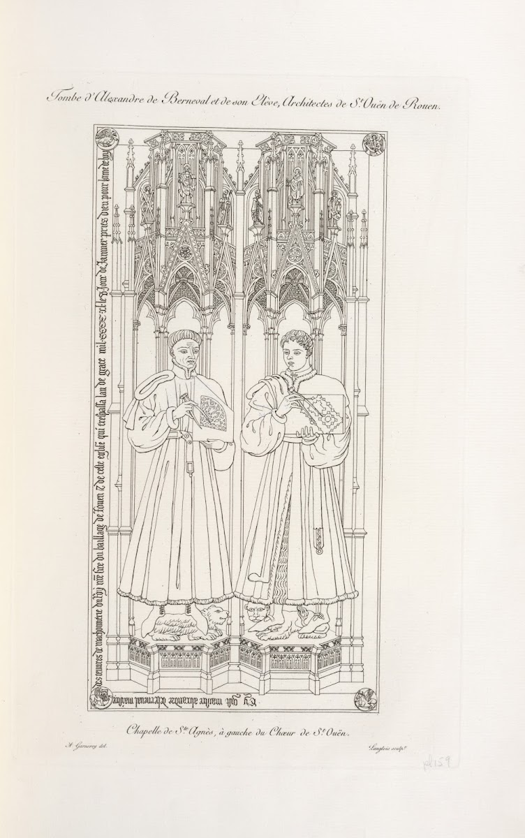 Tombe dAlexandre de Berneval et de son élève architectes de St Ouën de Rouen Cha