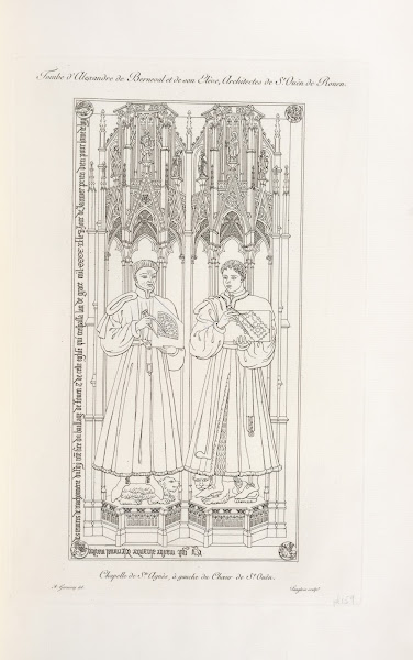 Tombe dAlexandre de Berneval et de son élève architectes de St Ouën de Rouen Cha