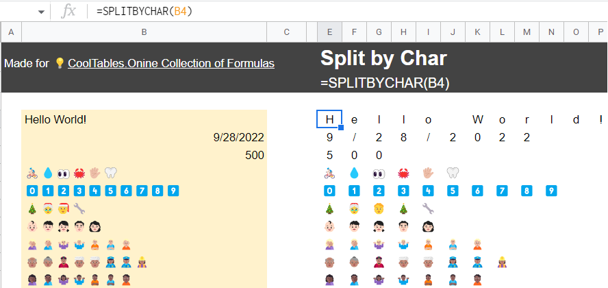 SplitByChars